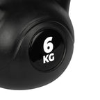 VirtuFit PVC Kettlebell - 6 kg - Zwart - Detail
