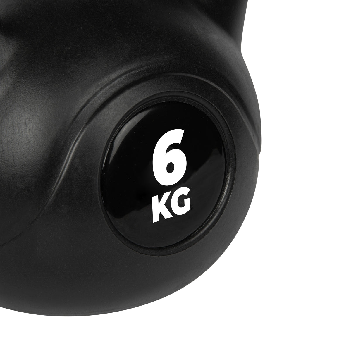 VirtuFit PVC Kettlebell - 6 kg - Zwart - Detail
