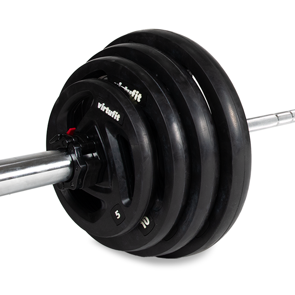 VirtuFit Olympische Rubberen Halterset - 120 kg - Detail
