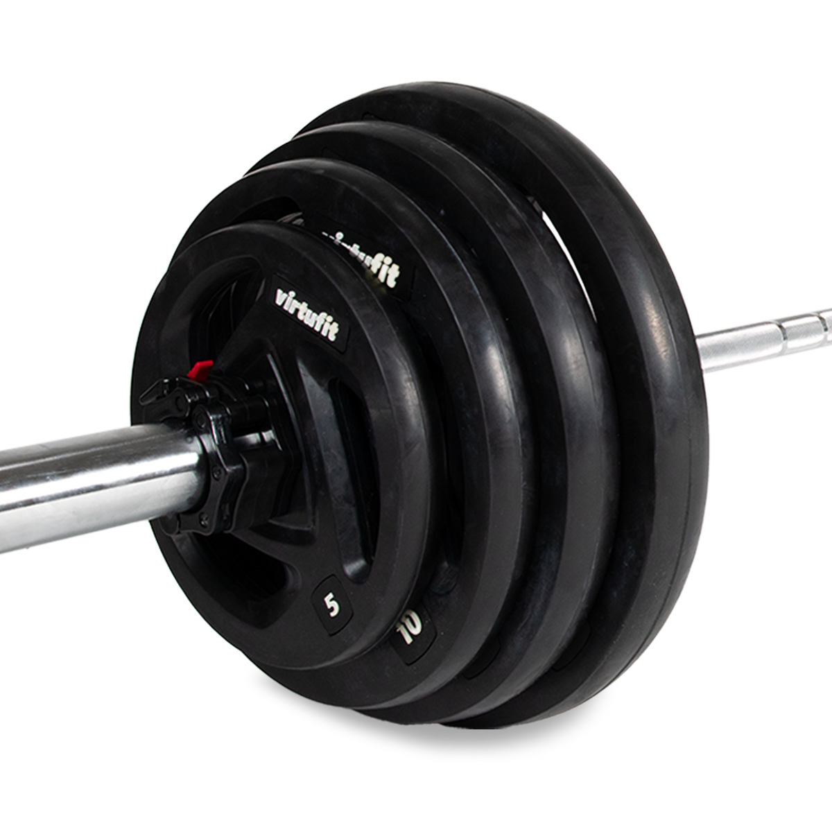 VirtuFit Olympische Rubberen Halterset - 120 kg - Detail