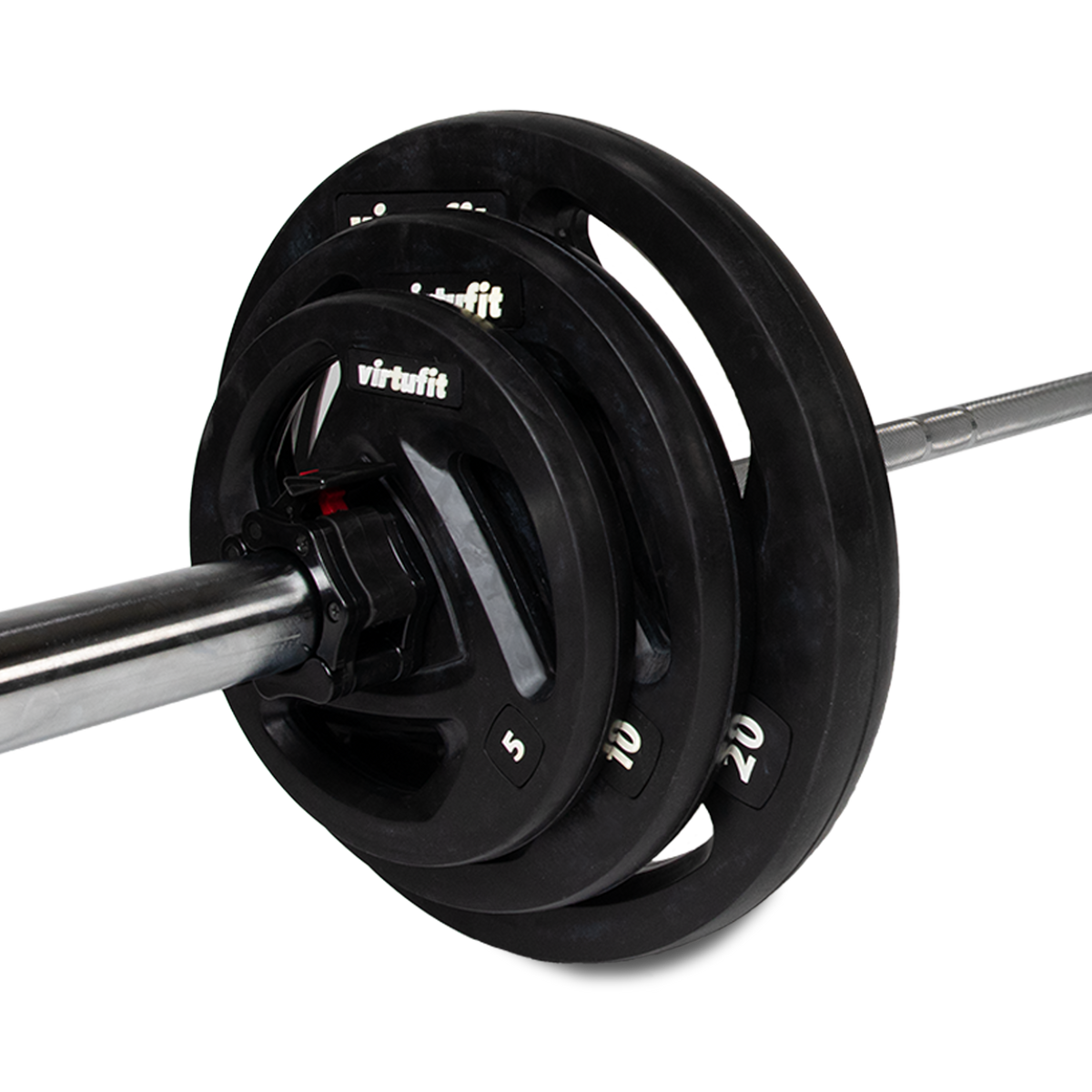 VirtuFit Olympische Rubberen Halterset - 90 kg - Detail