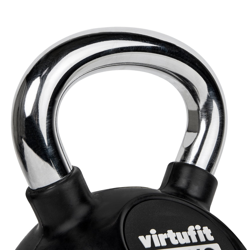 VirtuFit Kettlebell - Rubber/Chroom - 6 kg - Detail