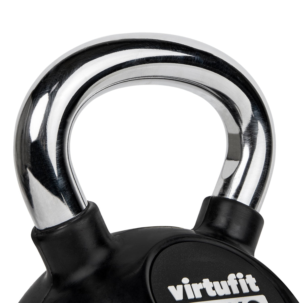 VirtuFit Kettlebell - Rubber/Chroom - 6 kg - Detail