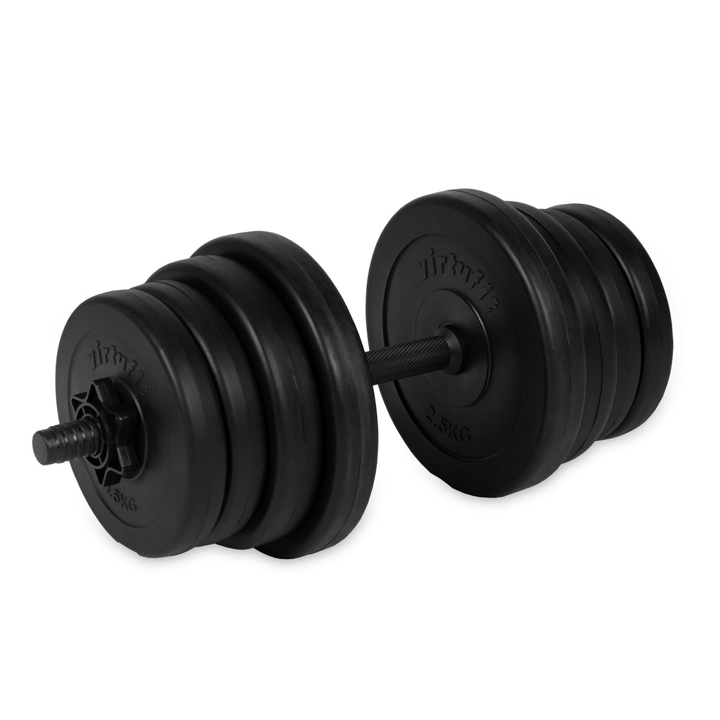 VirtuFit Verstelbare Dumbbellset - 2 in 1 Set - 30 kg - Vinyl - Tweedekans - Detail