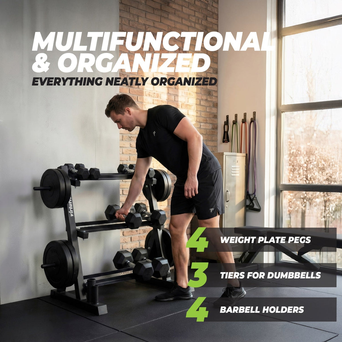 VirtuFit Multifunctioneel Opbergrek - Multi Storage Rack - Aanzicht