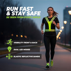 VirtuFit Reflecterend Veiligheidsvest met LED - Verlicht Hardloopvest - Detail