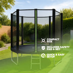 VirtuFit Trampoline met Veiligheidsnet - Zwart - 251 cm - Detail