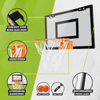 VirtuFit Pro Mini Basketbalbord met 2 Ballen en Pomp - Zwart - Detail