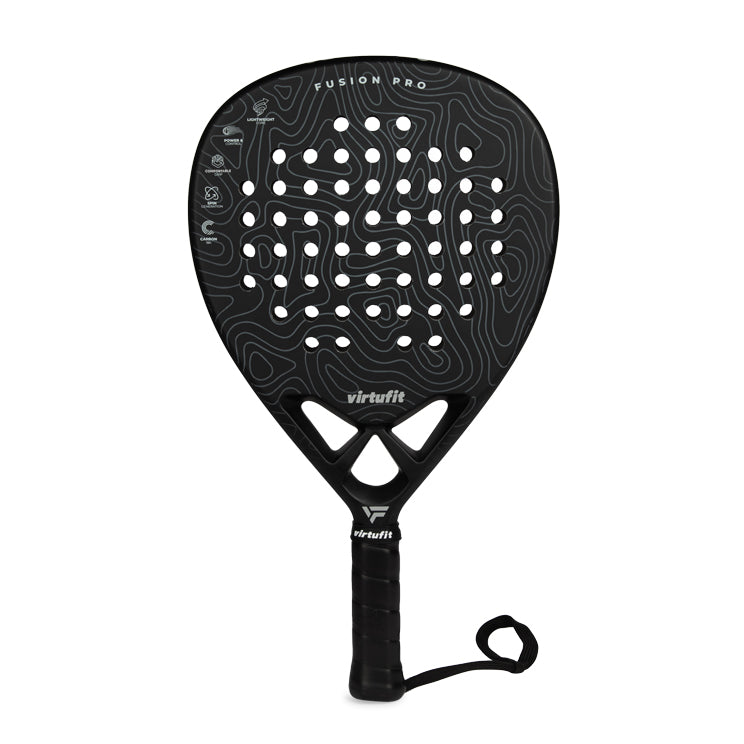 VirtuFit Fusion Pro Padel Set - Zwart - Grijs - Detail