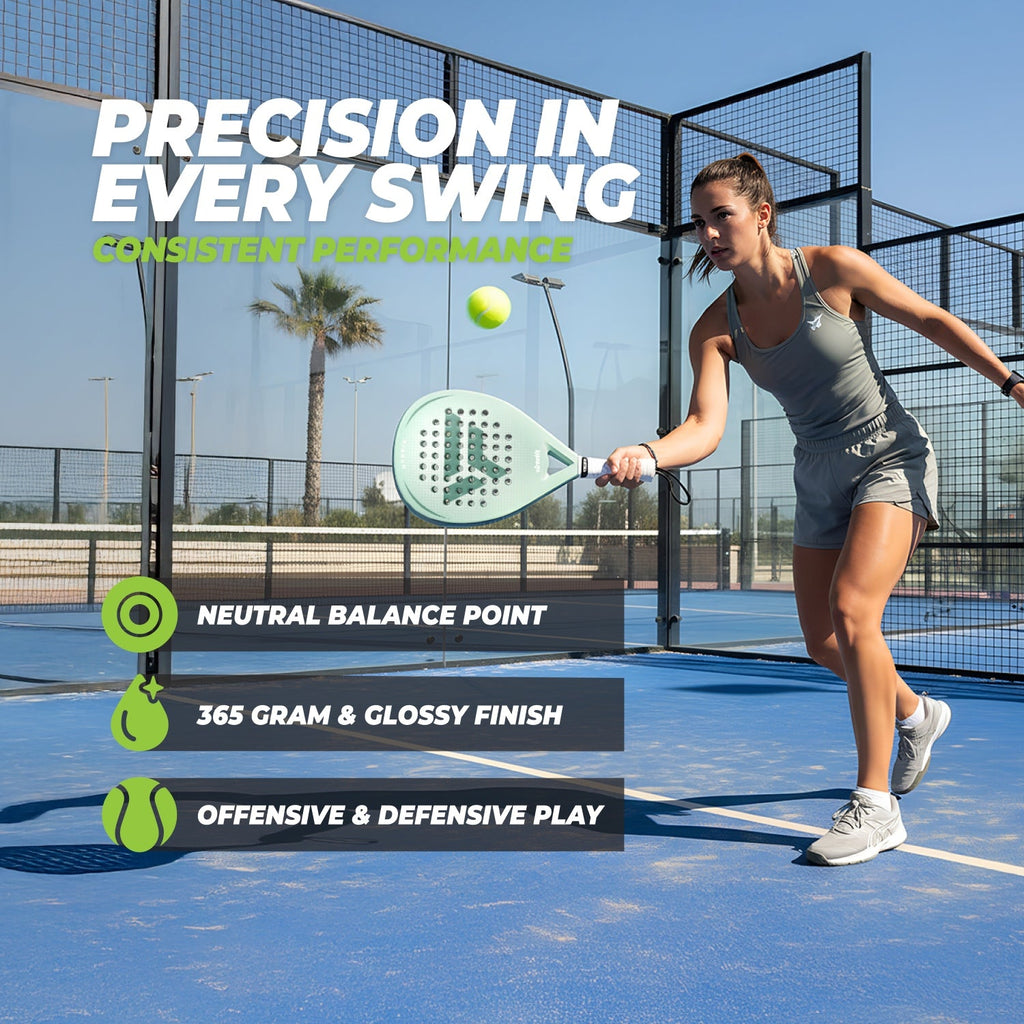 VirtuFit Hybrid Padel Set - Mint Green - Detail