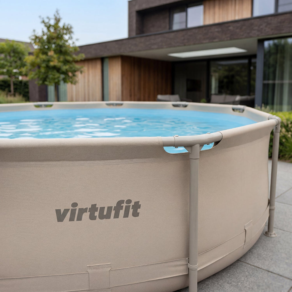 VirtuFit Rond Zwembad - Ø244 x 76 cm - Beige - Detail