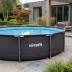 VirtuFit Rond Zwembad - Ø244 x 76 cm - Antraciet - Inclusief Filterpomp - Detail