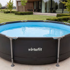 VirtuFit Zwembad Rond Ø305 x 76 cm - Antraciet - Compleet Pakket - Detail