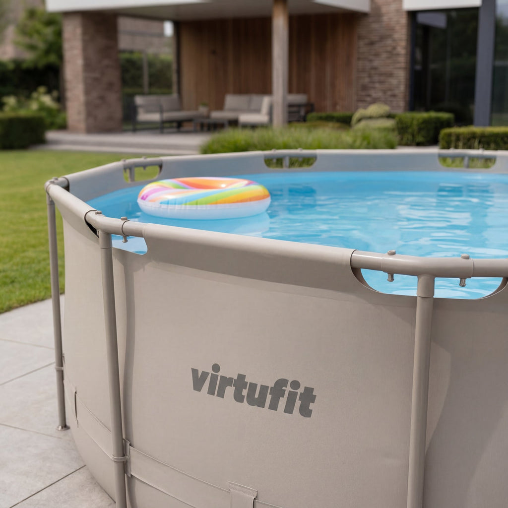 VirtuFit Rond Zwembad - Ø366 x 100 cm - Beige - Inclusief Filterpomp - Detail