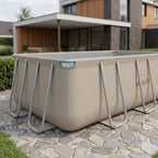 VirtuFit Rechthoekig Zwembad 400 x 200 x 122 cm - Beige - Inclusief Filterpomp - Detail