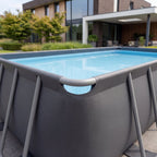 VirtuFit Rechthoekig Zwembad 400 x 200 x 122 cm - Antraciet - Compleet Pakket - Detail