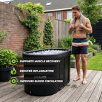 VirtuFit Eisbad Ovale - Anthrazit - 500 Liter - Inklusive Zubehör - Tweedekans