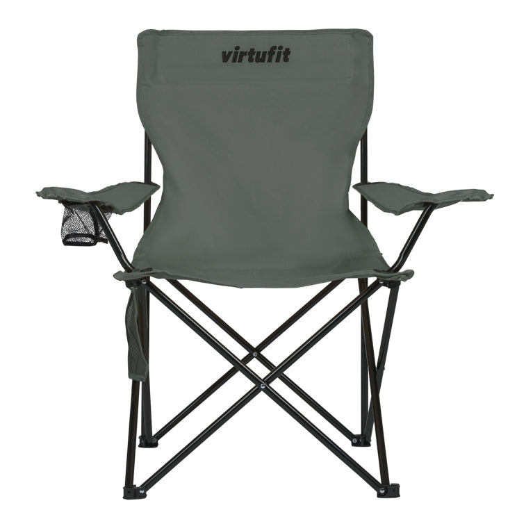 VirtuFit Opvouwbare Camping Stoel - Strandstoel - Grijs - Detail