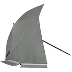 VirtuFit Strandsonnenschirm - Windschutz - Strandzelt - 160 cm - Grau - Zweite Chance