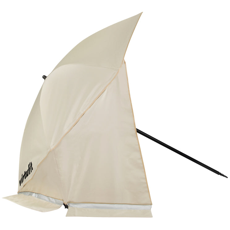 VirtuFit Strandparasol - Windscherm - Strandtent - 160 cm - Beige - Detail