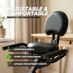 VirtuFit DB100 Opvouwbare Deskbike met Rugleuning - Bureaufiets met Computer - Detail