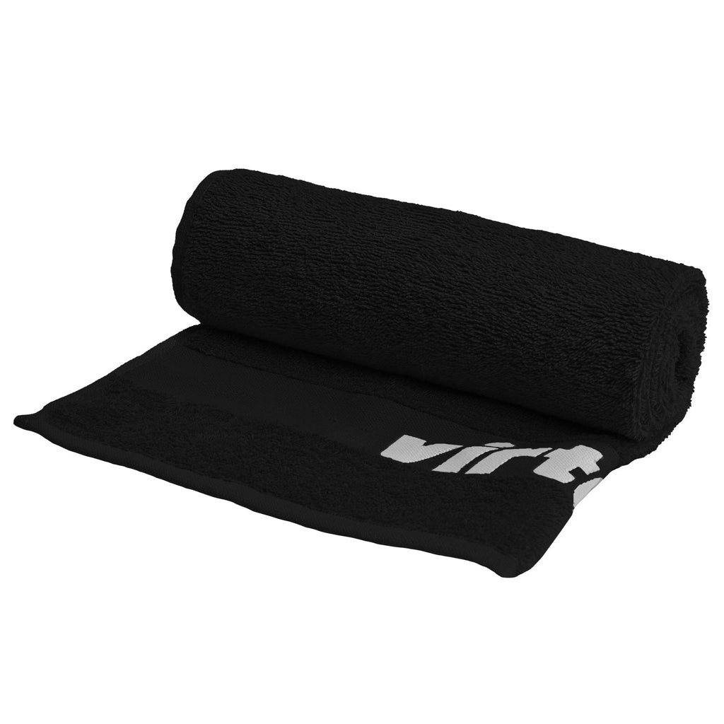 VirtuFit Handdoek - 100 x 50 cm - Zwart - Detail