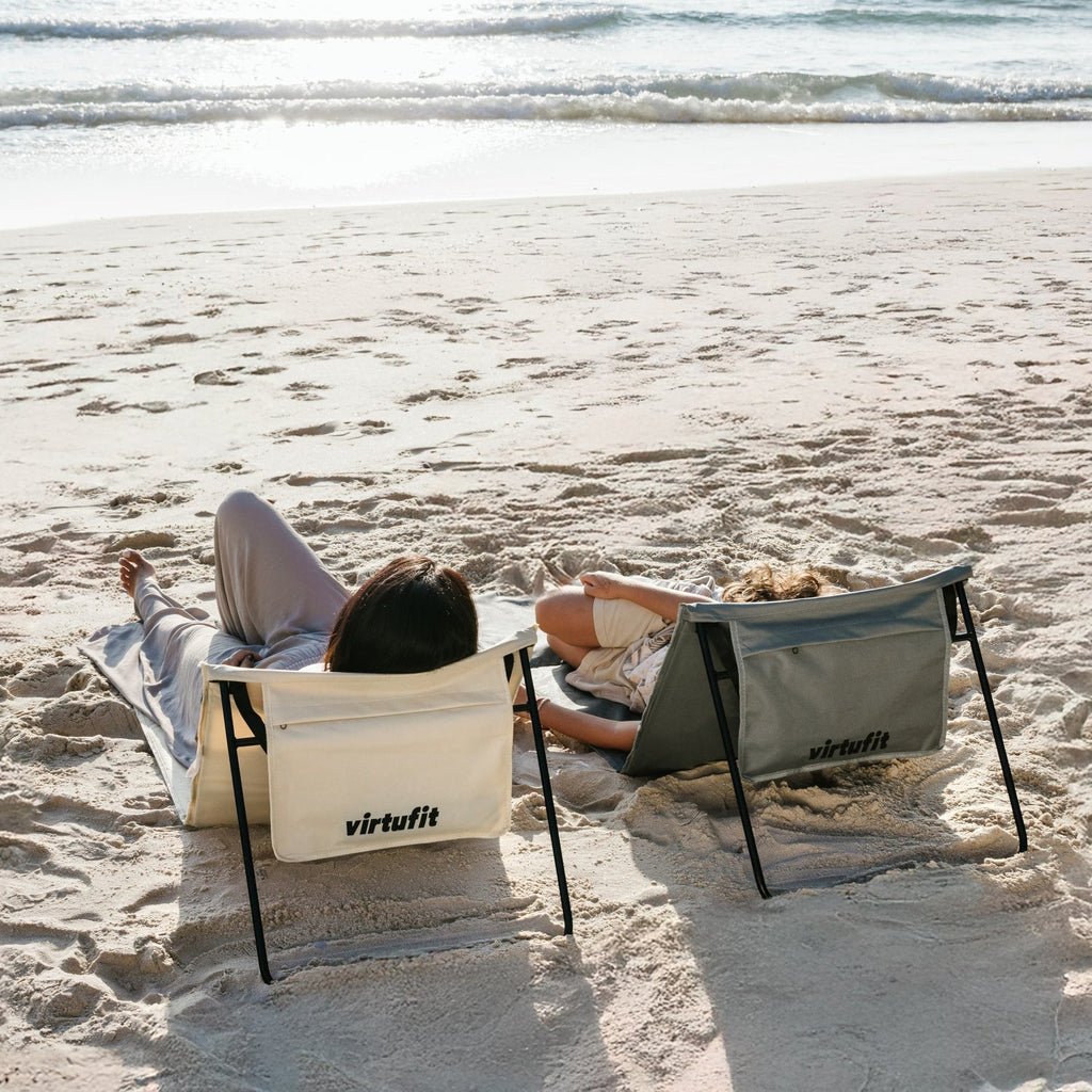 VirtuFit Strandmat - Zwart - Set van 2 - Detail