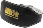 Gorilla Wear Halterriem - 6 Inch Leren Lifting Belt - Zwart/Goud - Detail