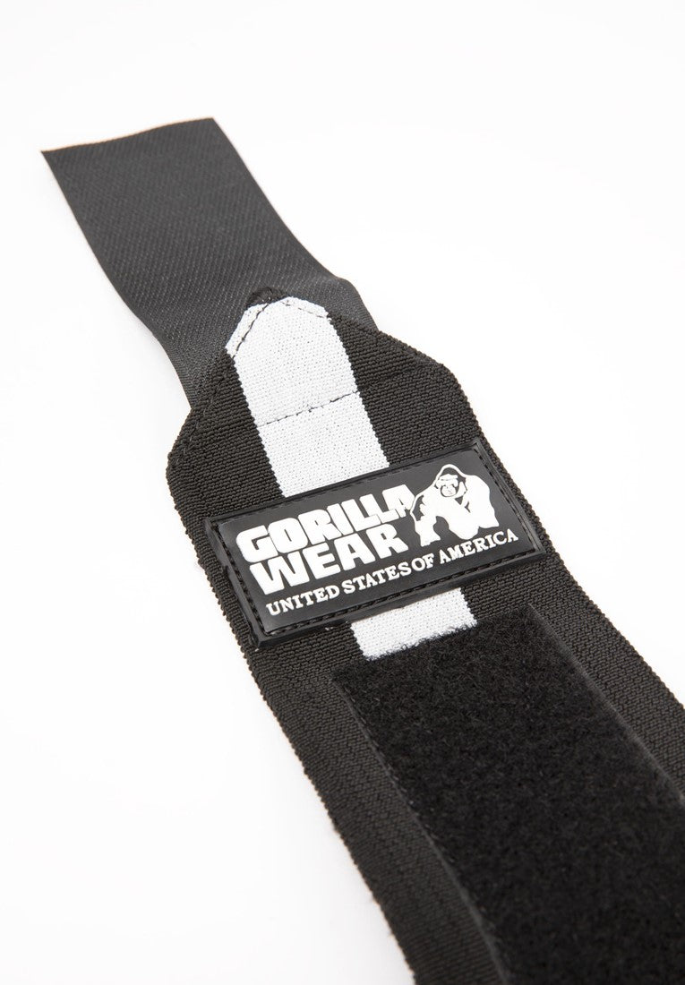 Gorilla Wear Wrist Wraps Ultra - Zwart/Wit - Detail