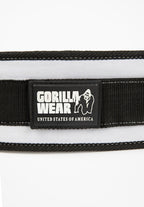 Gorilla Wear Halterriem - 4 Inch Dames Lifting Belt - Zwart/Wit - Detail