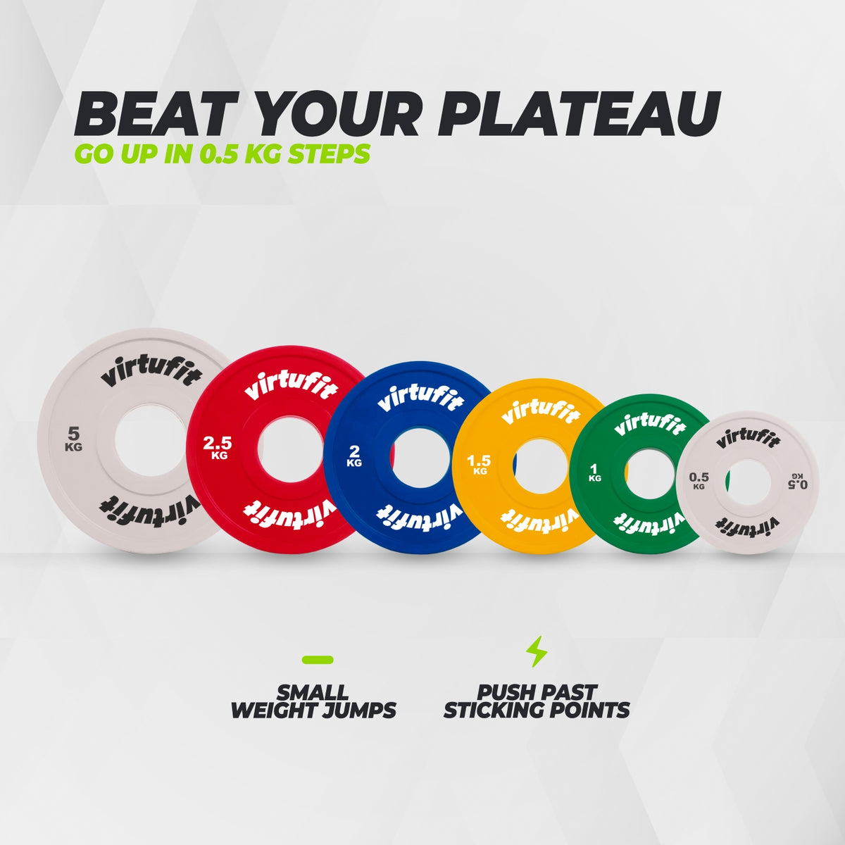 VirtuFit Olympische Fractional Plate - Hantelscheibe - Bumper Plate - 2 kg