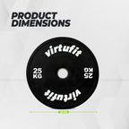 VirtuFit Bumper Plate - Olympische Hantelscheibe aus Gummi - 50 mm - 25 kg