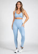 Gorilla Wear Selah Seamless Leggings - Lichtblauw - In gebruik