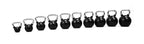 Muscle Power Rubberen Kettlebell - Zwart - 16 kg - In gebruik