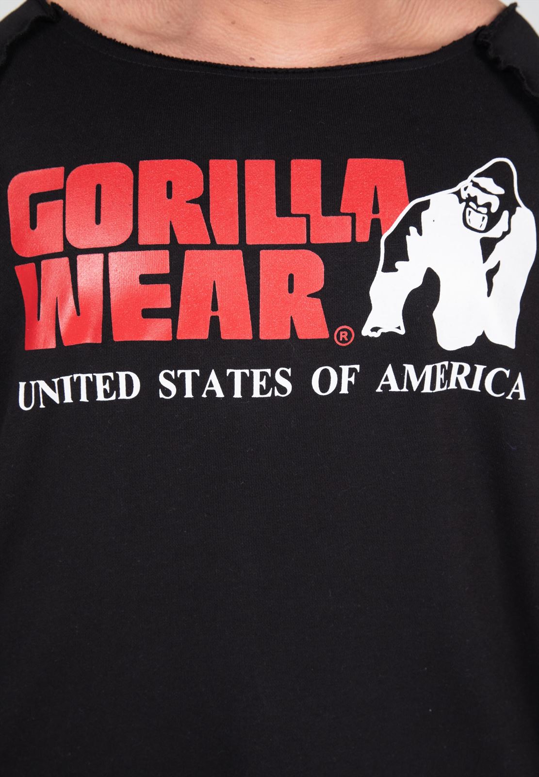 Gorilla Wear Classic Work Out Top - Zwart - In gebruik