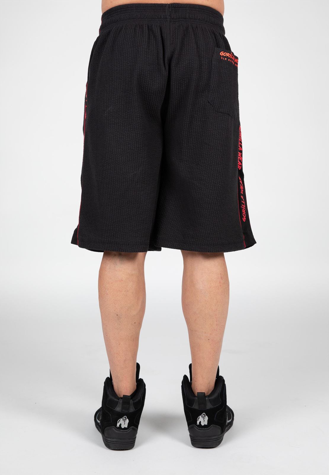 Gorilla Wear Buffalo Old School Workout Shorts - Zwart/Rood - Afbeelding 11