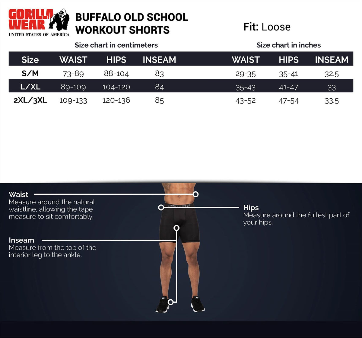 Gorilla Wear Buffalo Old School Workout Shorts - Zwart/Rood - Afbeelding 13