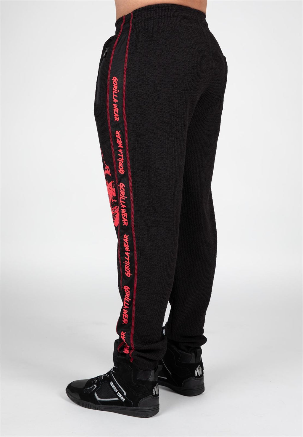 Gorilla Wear Buffalo Old School Trainingsbroek - Zwart/Rood - Afbeelding 10
