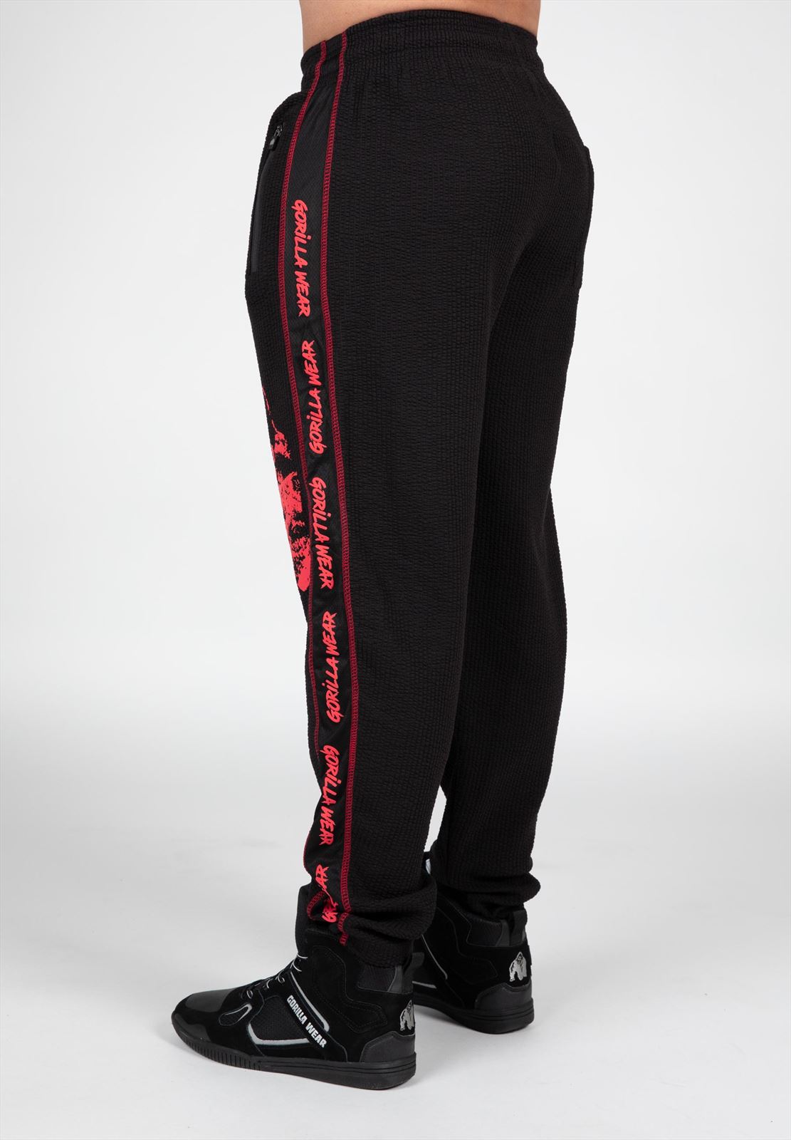 Gorilla Wear Buffalo Old School Trainingsbroek - Zwart/Rood - Afbeelding 10