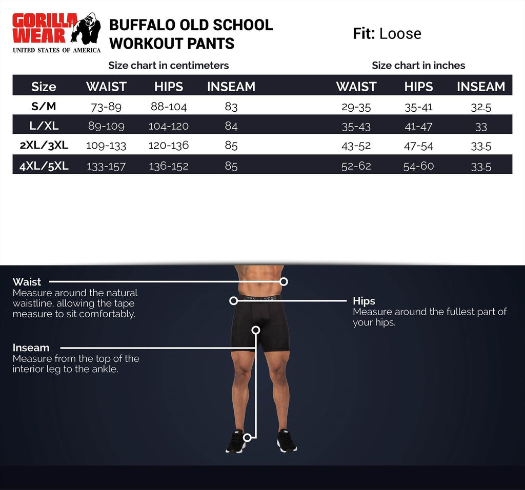 Gorilla Wear Buffalo Old School Trainingsbroek - Zwart/Rood - Afbeelding 13
