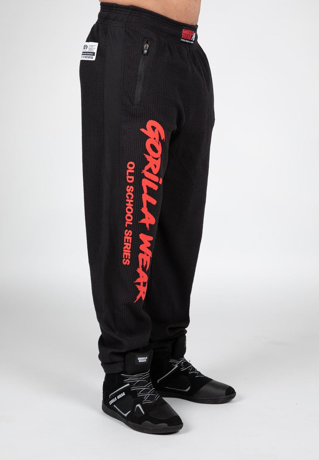 Gorilla Wear Augustine Old School Trainingsbroek - Zwart/Rood - Afbeelding 6