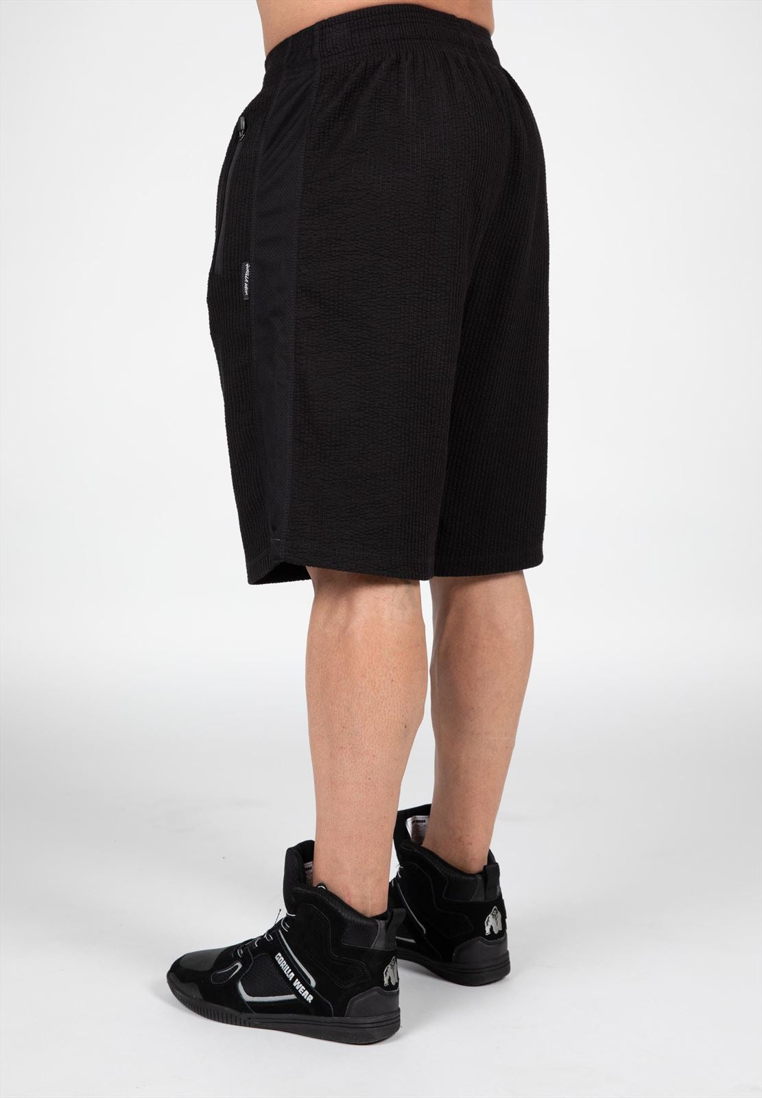 Gorilla Wear Augustine Old School Shorts - Zwart/Rood - Afbeelding 11
