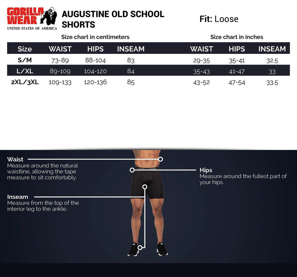 Gorilla Wear Augustine Old School Shorts - Zwart/Rood - Afbeelding 12