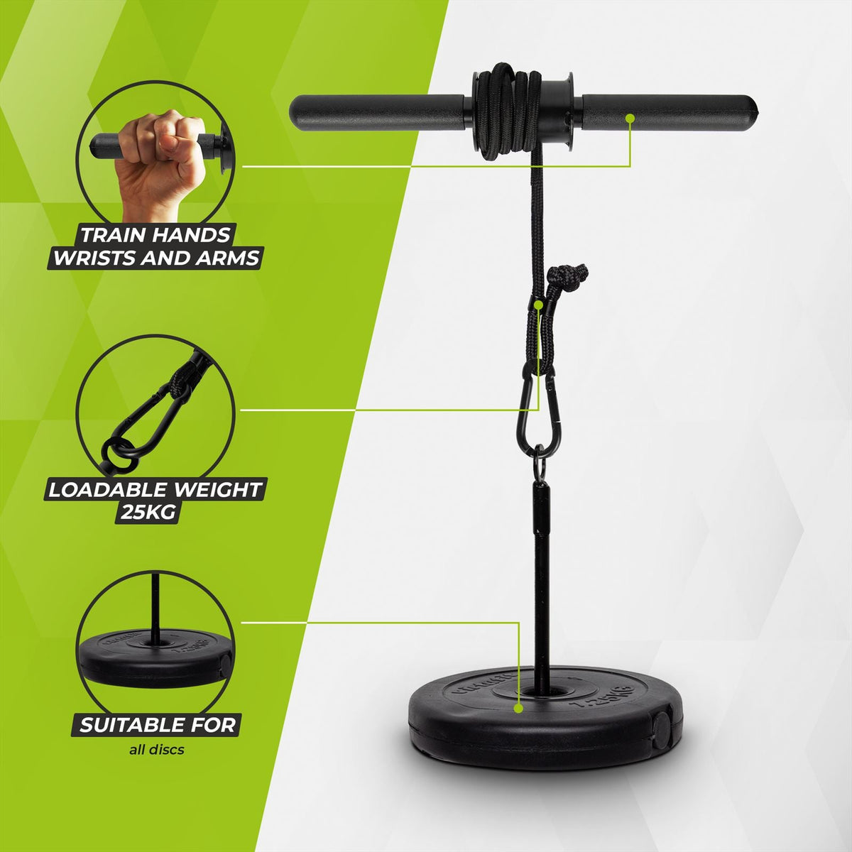 VirtuFit Pro Wrist Roller - Onderarm Trainer - In gebruik