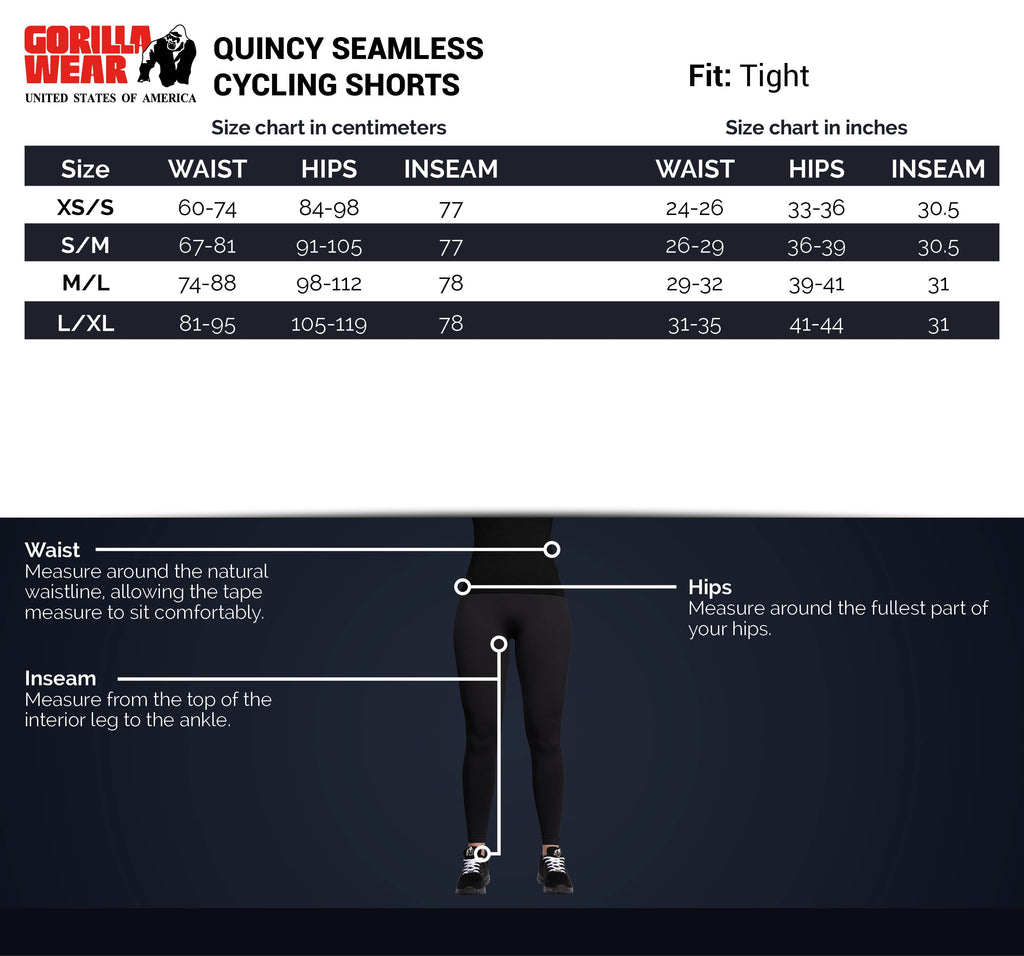 Gorilla Wear Quincy Seamless Cycling Shorts - Zwart - In gebruik