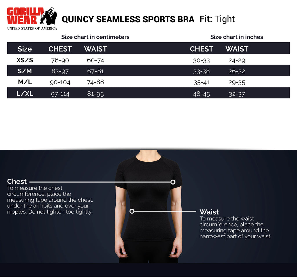 Gorilla Wear Quincy Seamless Sportbeha - Grijs - In gebruik