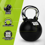 VirtuFit Kettlebell - Rubber/Chroom - 20 kg - In gebruik