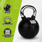 VirtuFit Kettlebell - Rubber/Chroom - 32 kg - In gebruik