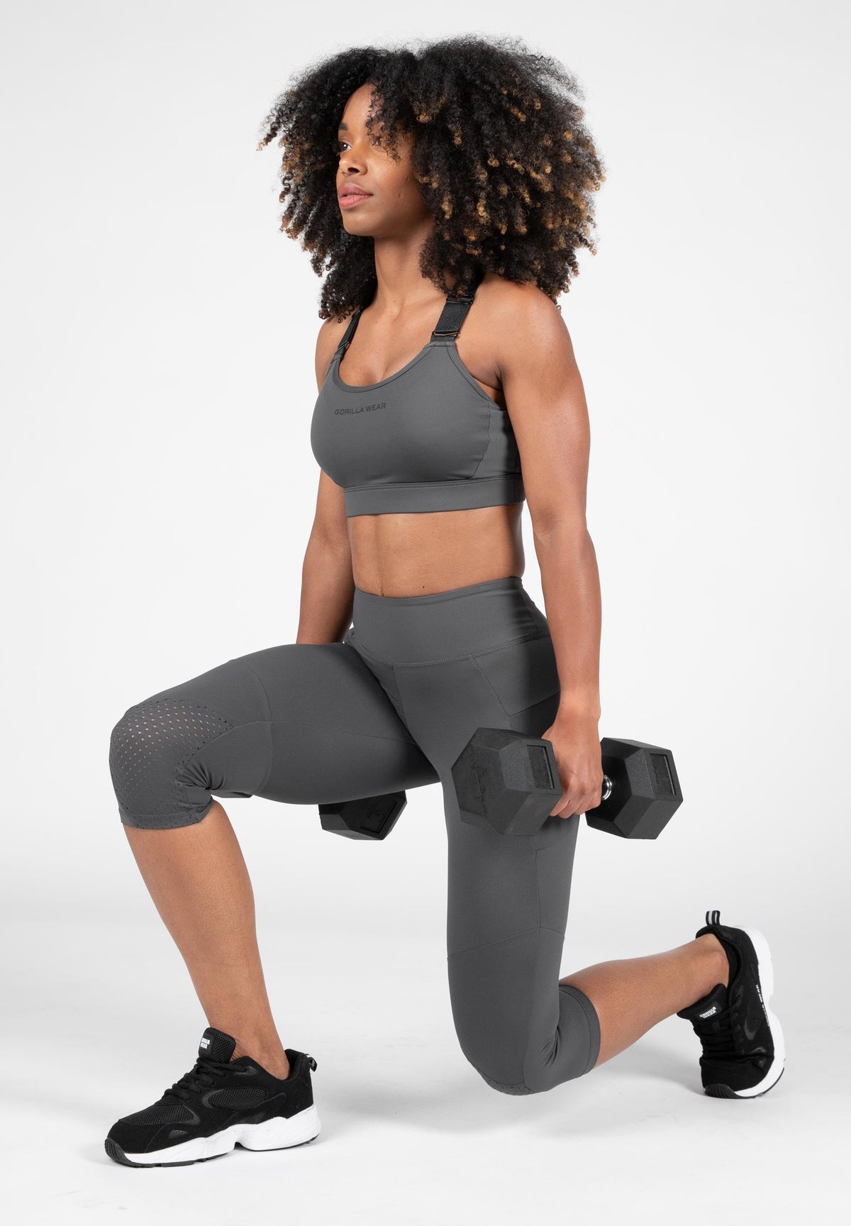 Gorilla Wear Monroe Cropped Leggings - Grijs - In gebruik