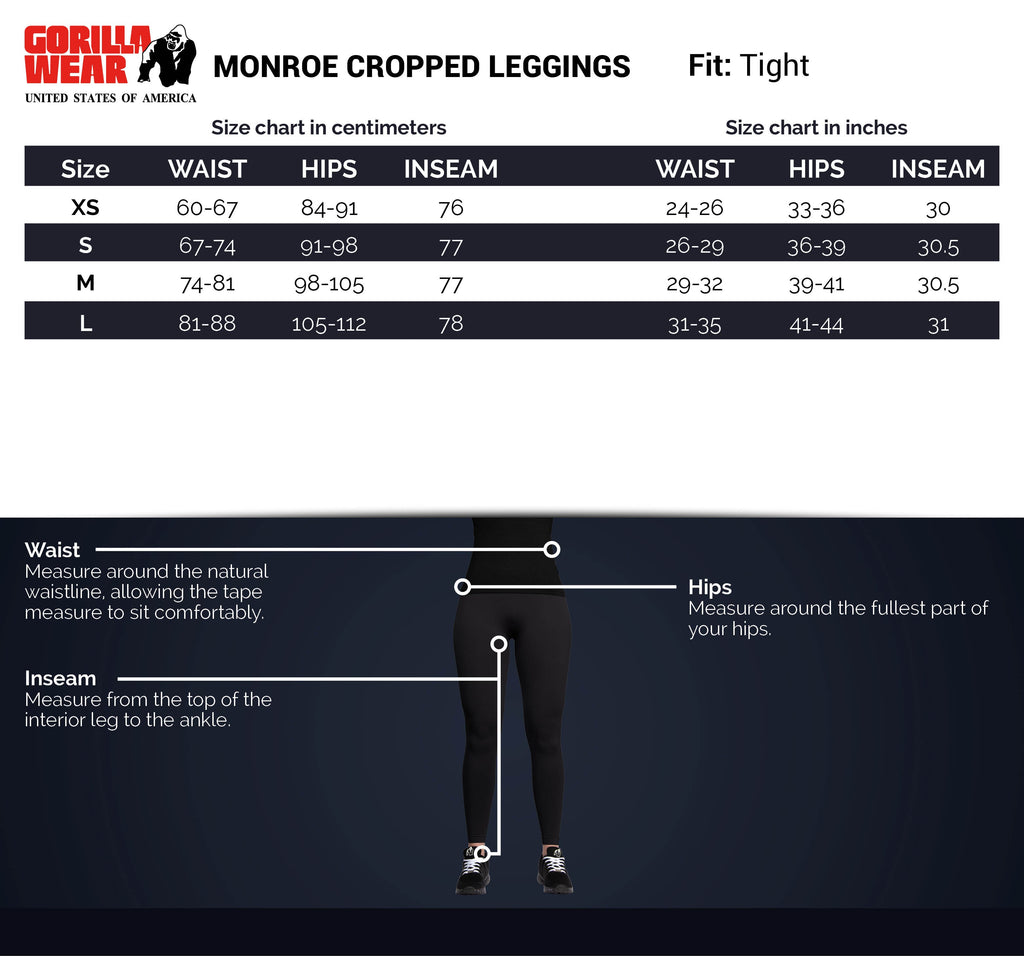 Gorilla Wear Monroe Cropped Leggings - Grijs - Afbeelding 10